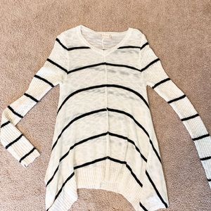 Altar’d State Cream and Black Striped Sweater
